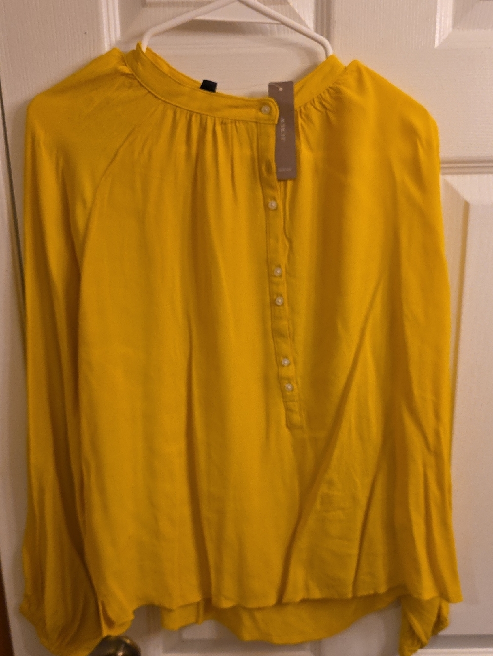 J. Crew Sunny Yellow Button-Detail Blouse